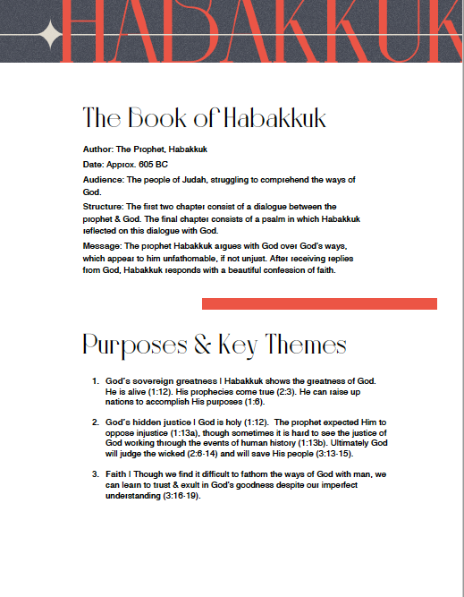 Book of Habakkuk: Study Guide (Digital Download)