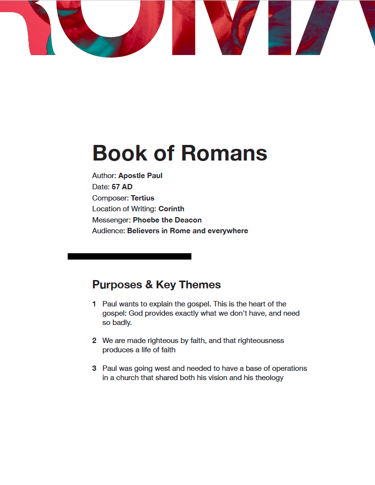 Book of Romans: Study Guide (Digital Download)